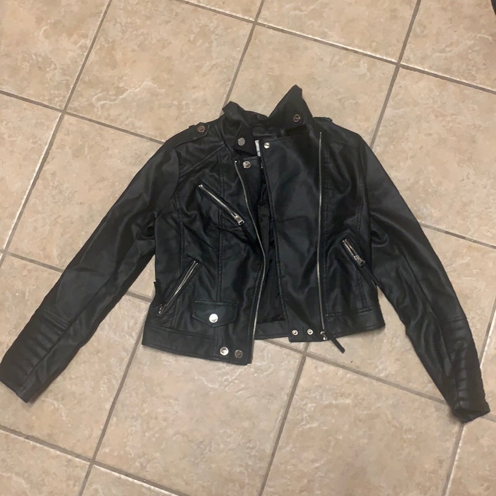 Leather jacket, wore it once to go with a dress
